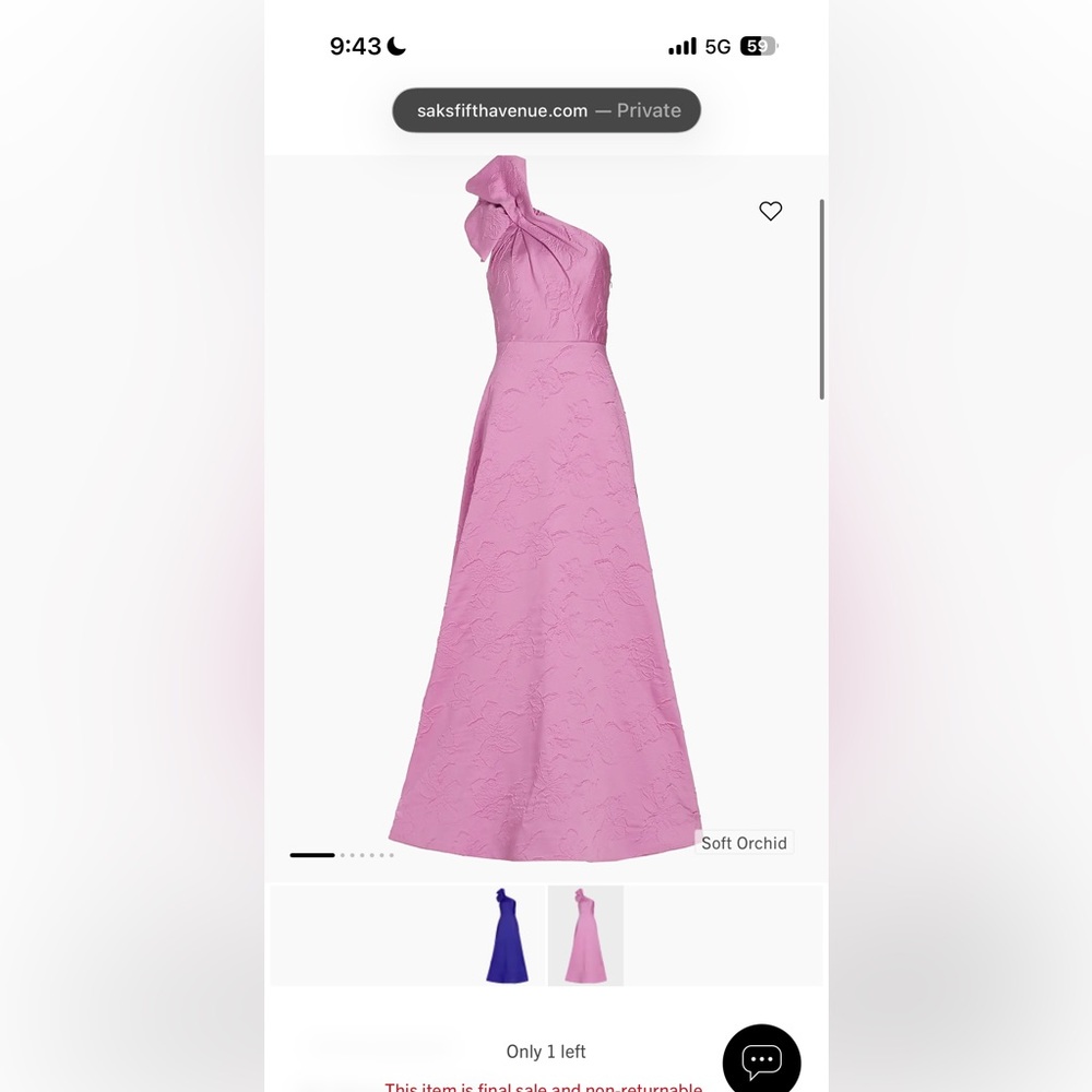 Monique Lhuillier Soft Orchid Maxi Skirt